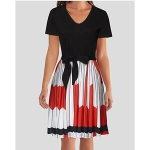 NWT Svaha Dare Mighty Things Dress Black Red White Small